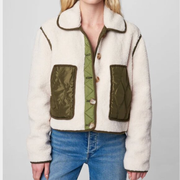 Blank NYC Cream and Green Jacket - Picture 3 of 14